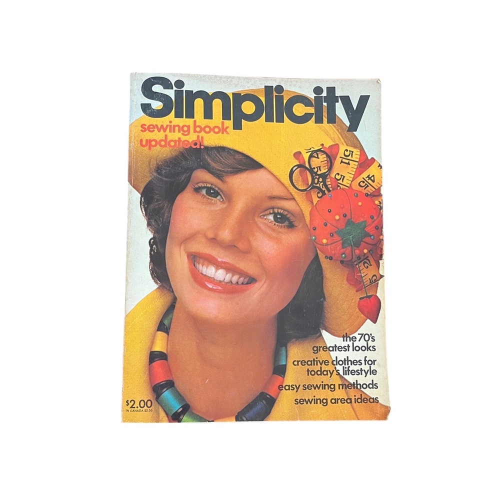 Vtg 70s SIMPLICITY Sewing Book Updated~1975~MCM Retro Fashion
